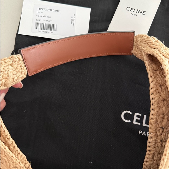 BRAND NEW AUTH CELINE PANIER HOBO RAFFIA BAG - Picture 5 of 9